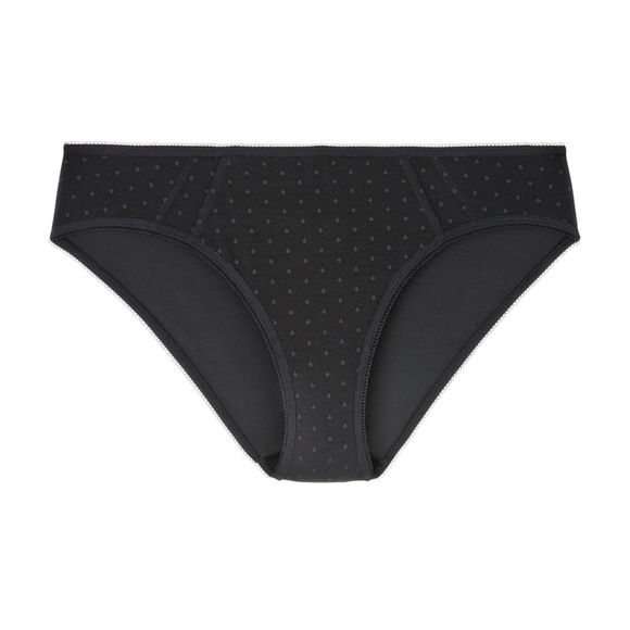 LOU Perfect Dotted Hipster Panty NWT Size Small in Black - Picture 2 of 4